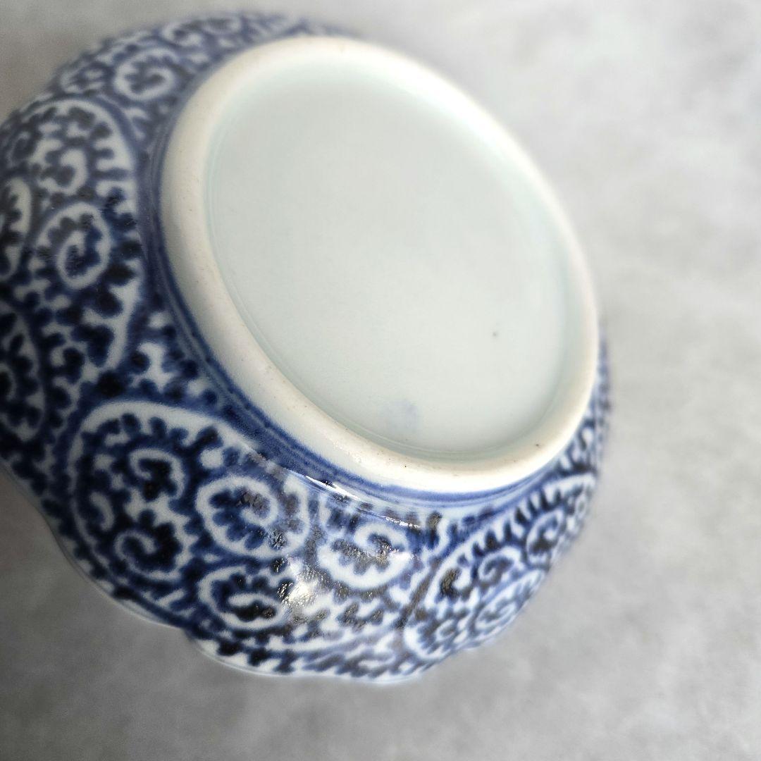 古伊万里　染付　蛸唐草　小皿　豆皿　江戸時代　骨董　金継ぎ　アンティーク