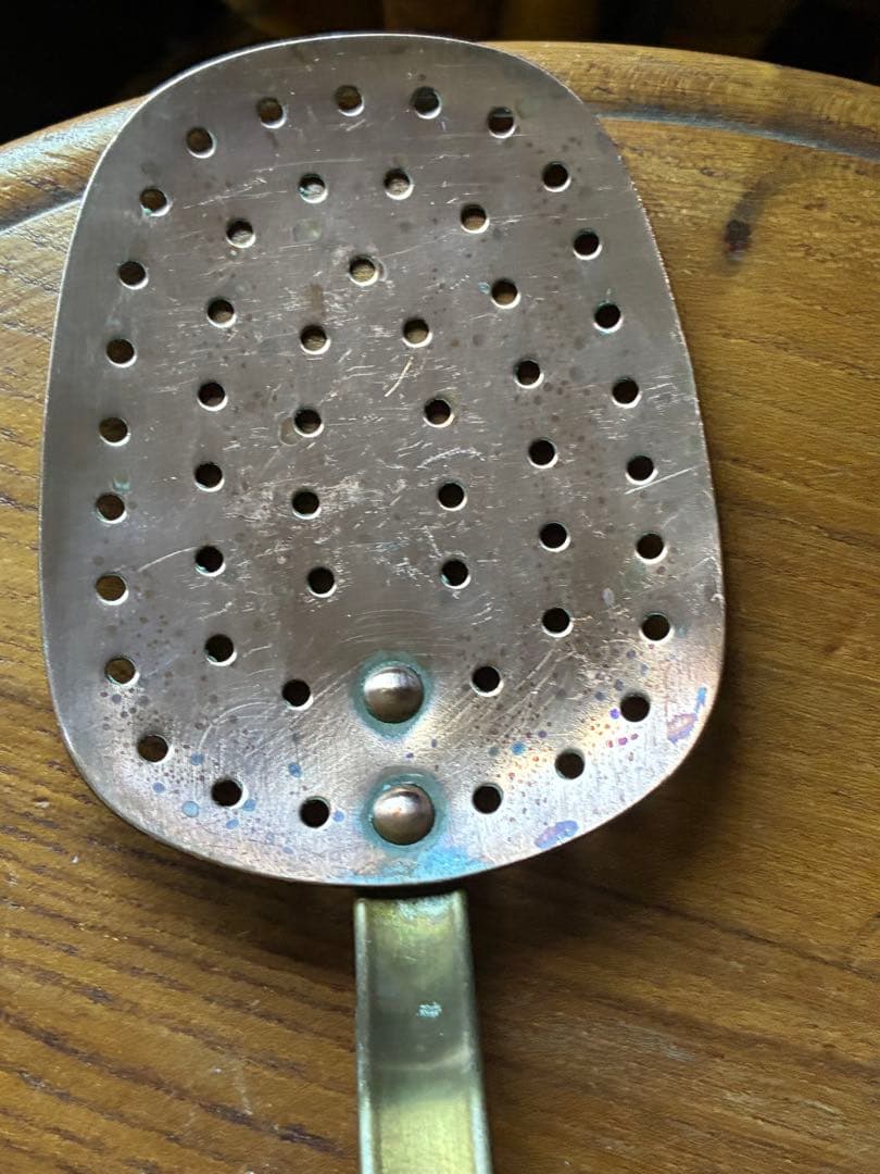 フランス　アンティーク　銅製 レードル ５本　壁掛け　ラック　プロ用　コッパー