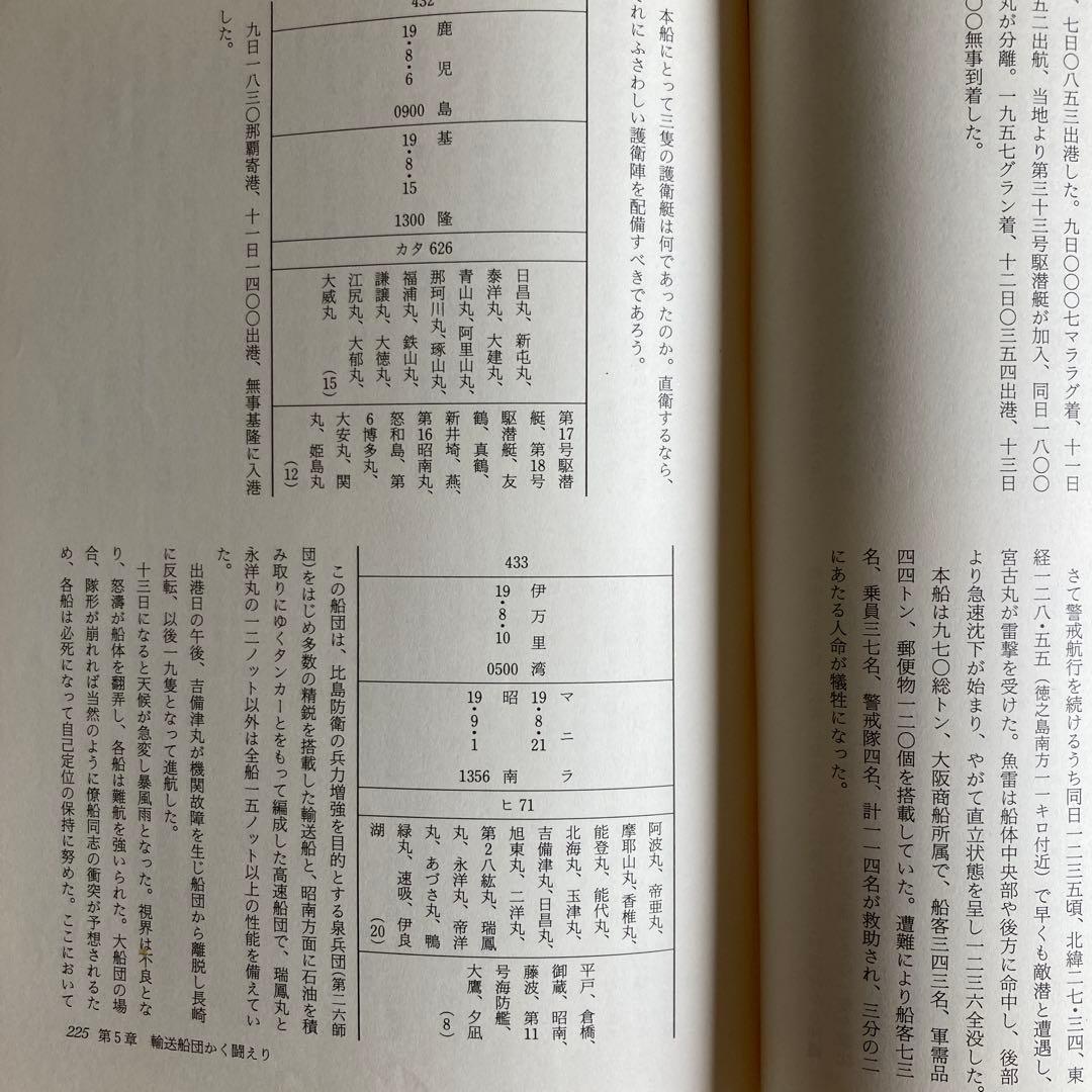 戦時輸送船団史〜各船団、護衛船に関する日程/編成/被害状況等を細かく説明した1冊