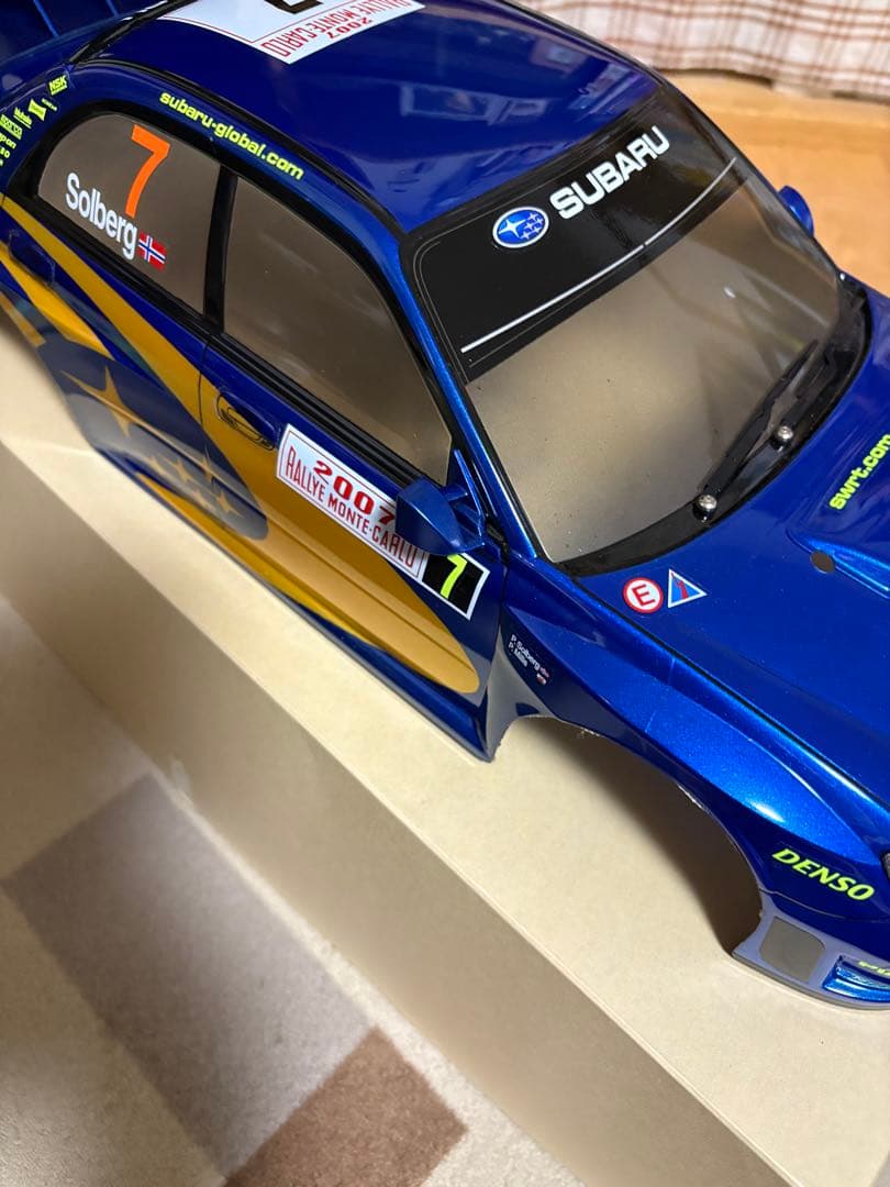 SUBARU WRX STI 1/10スケール 塗装済みボディ　TT-02 箱付