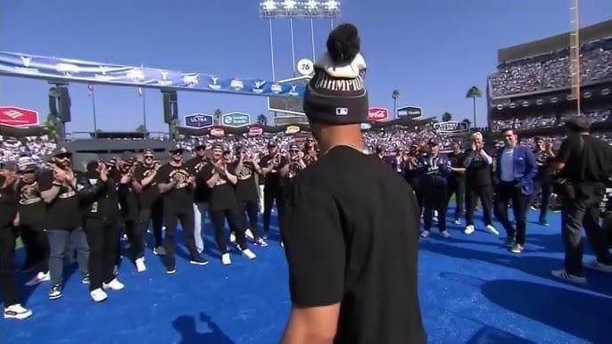 ドジャース 2025年 ワールドチャンピオン記念 ニット帽 パレード着用モデル