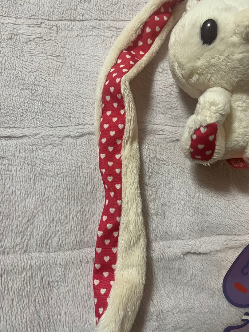汎用うさぎ バレンタイン ぬいぐるみ ホワイト ハート タグ付き
