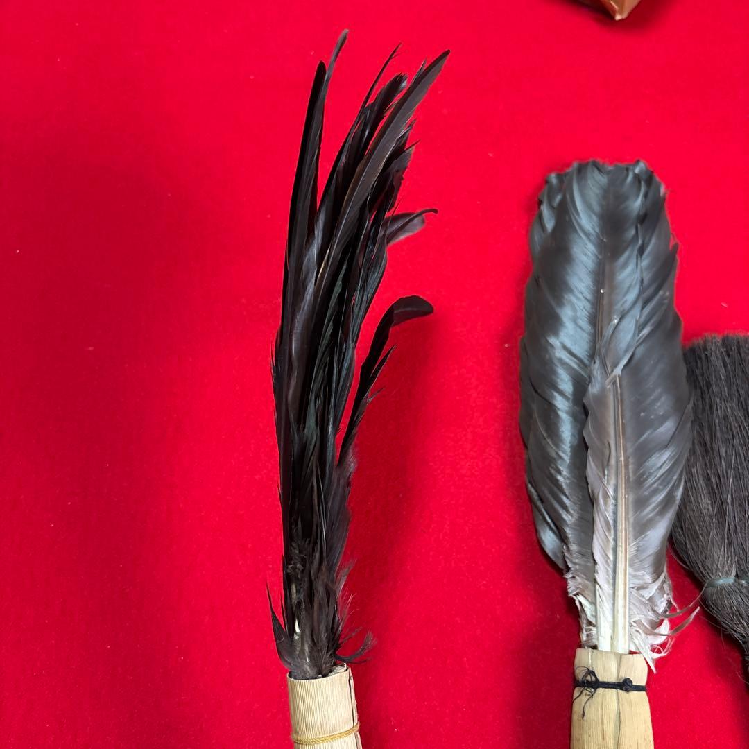 羽箒 茶道具 羽ぼうき　座掃　まとめ　長さ約39cm