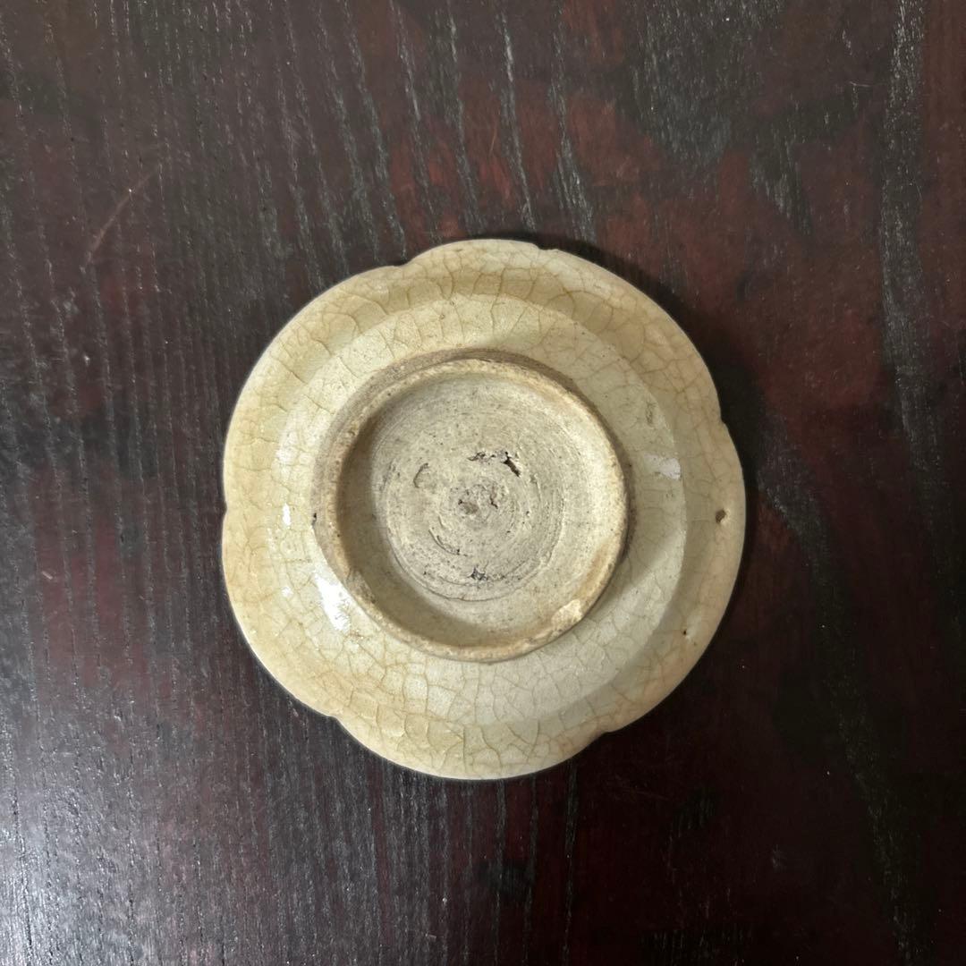 灰釉小皿　5点　豆皿　美濃瀬戸　酒盃　骨董　アンティーク　古道具　古民具　李朝