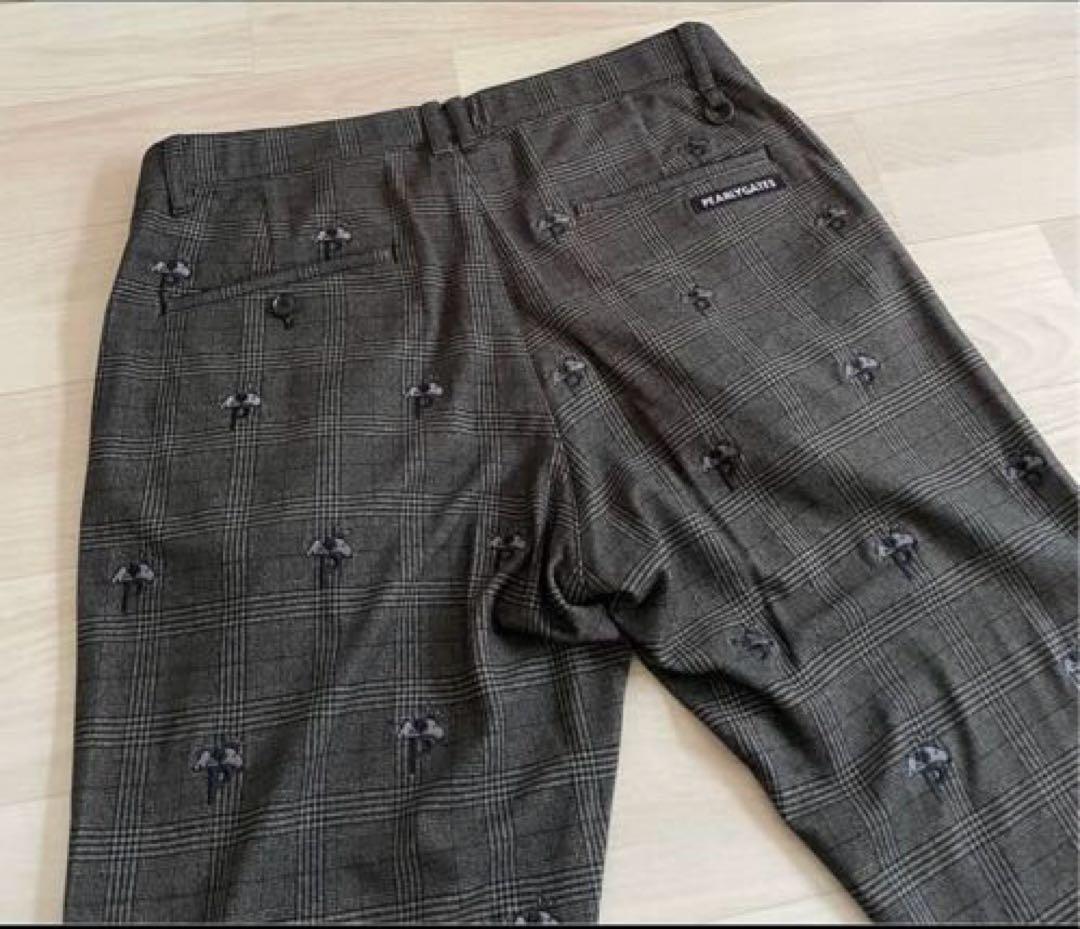 PEARLY GATES パーリーゲイツ　グレンチェック スヌーピー総柄パンツ6