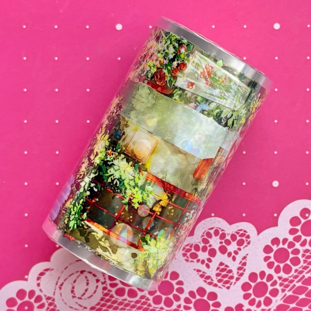 贝壳光 7cm×5m 光语花屋 海外マスキングテープ 海外マステ