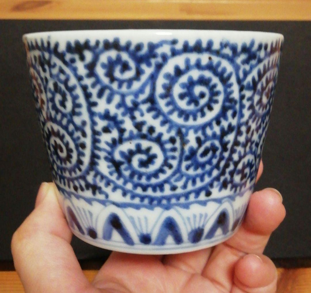 古伊万里　蛸唐草　染付　蕎麦猪口　四客　食器