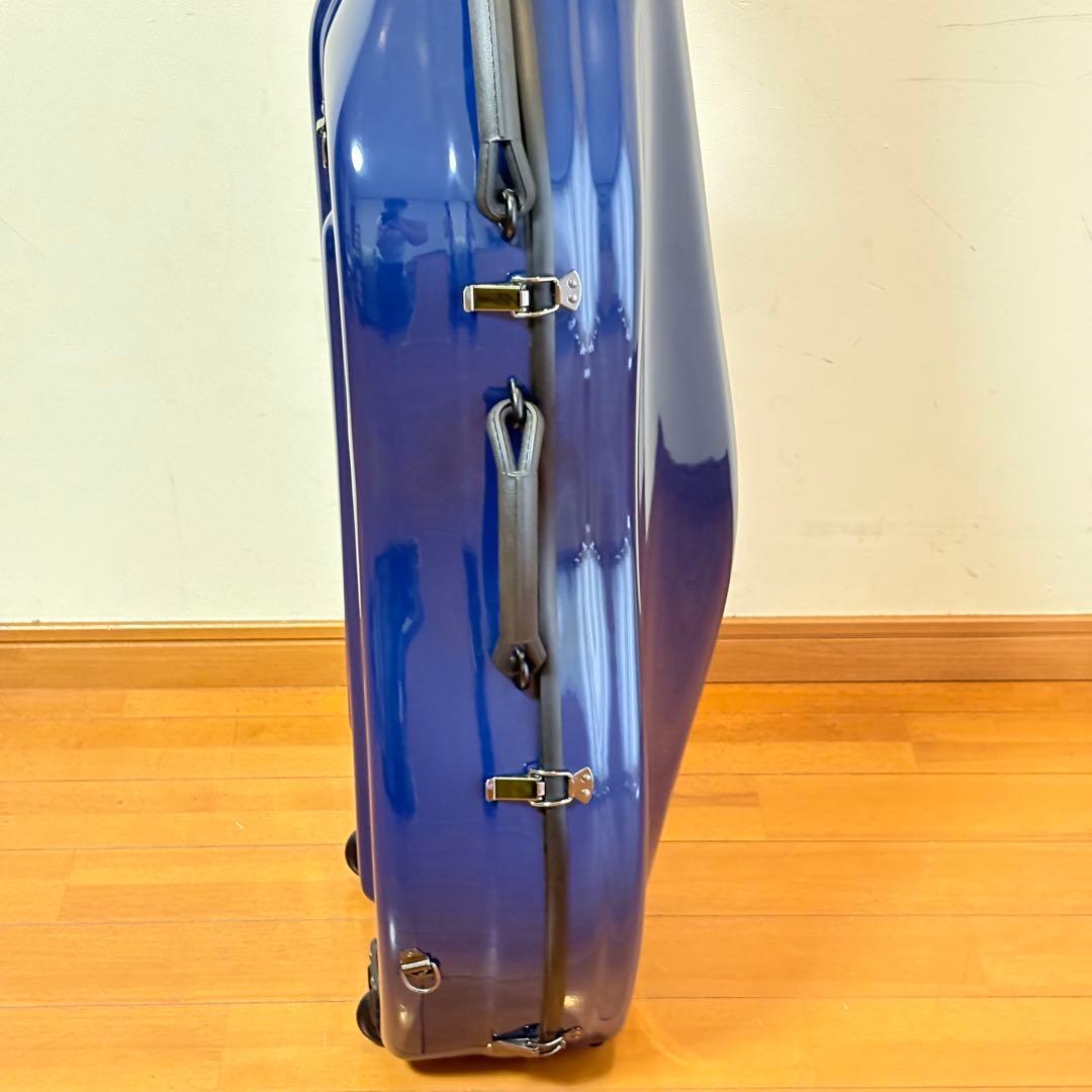 【美品・送料込み】キャスター付き チェロ用 ハードケース ブルー