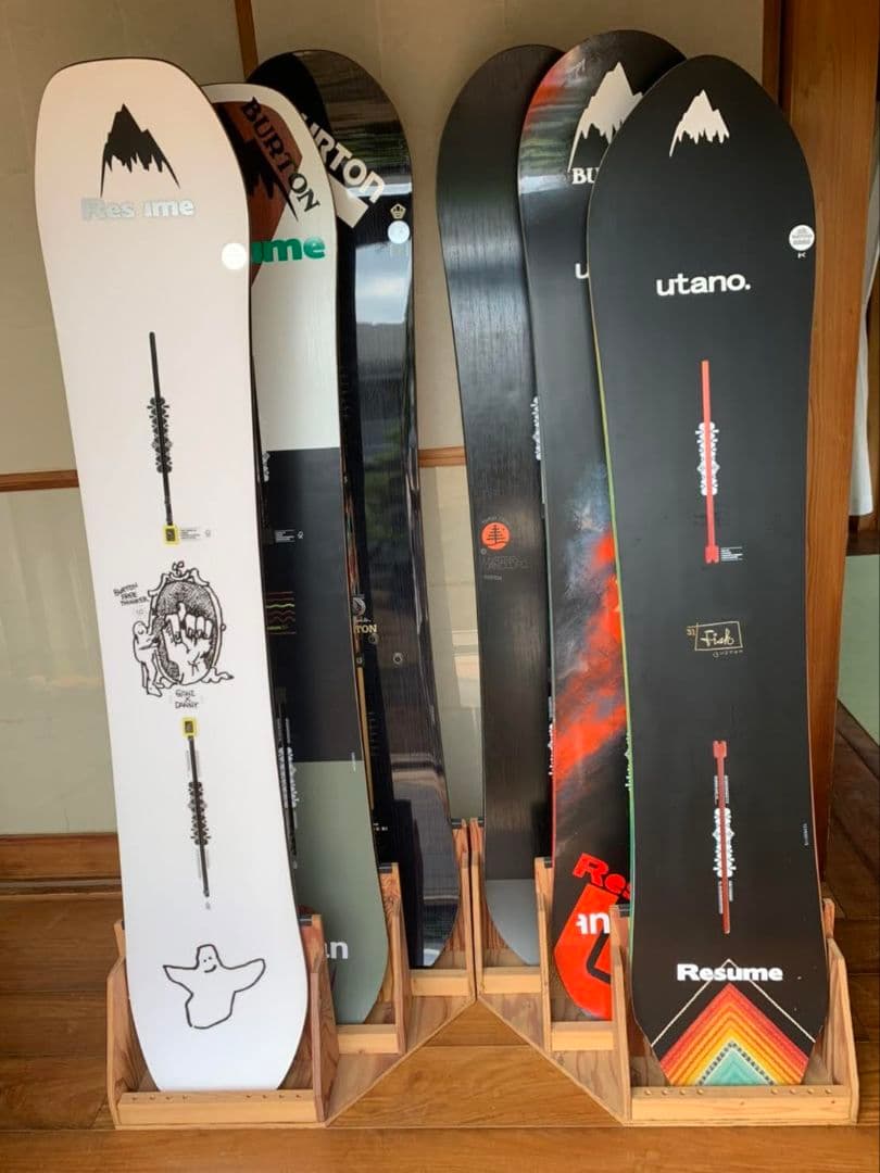 スノーボードディスプレイスタンドラック３本用左側用　カラーウォルナット