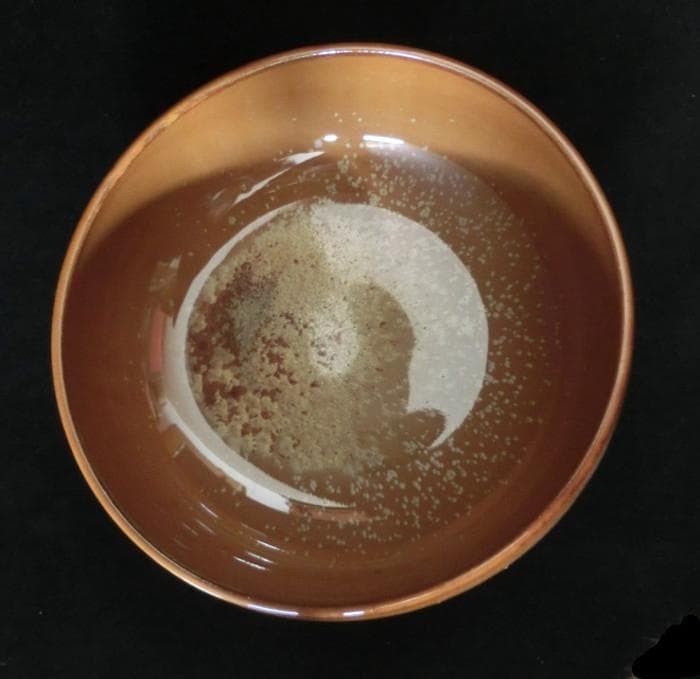 値下げ!　茶道具　菓子鉢　筧 居園 　菓子器　黄宝結晶　陶器　桐製共箱付