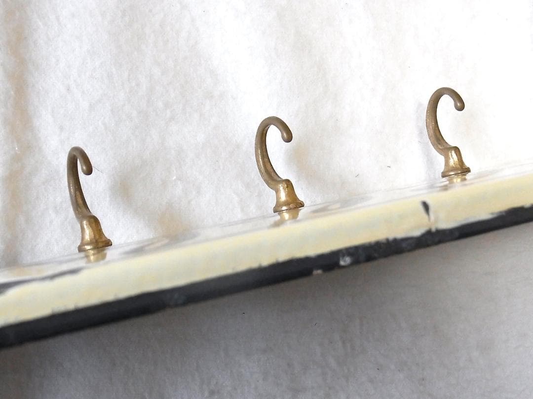 フランス製 ホーロー「Clefs」キーラック アンティーク 壁掛けキーフック