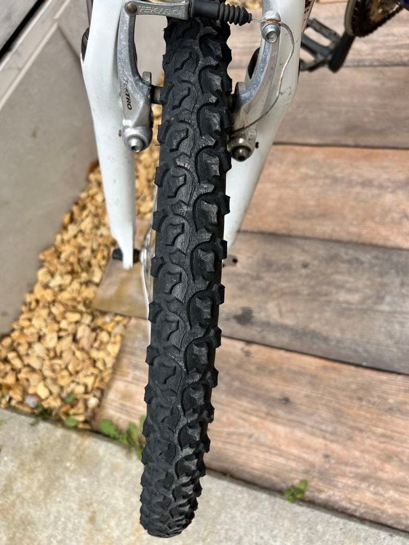 マウンテンバイク 青 サスペンションフォーク