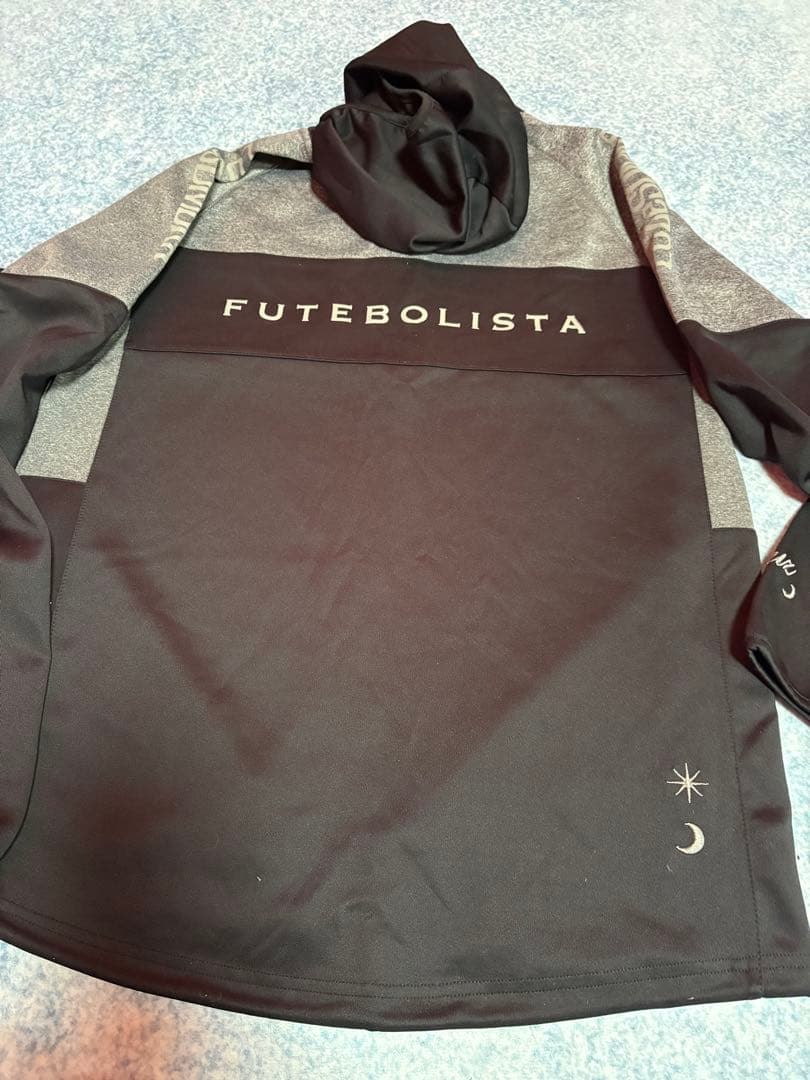 ルース　フード付きジャージ 上下セット　ブラック/グレー