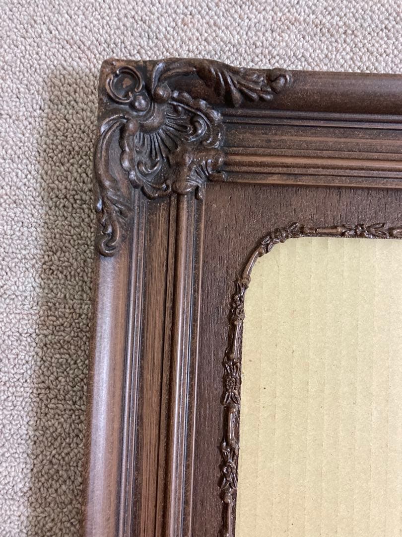 アンティーク 高級額縁 クラシック木製写真額縁 ブラウン
