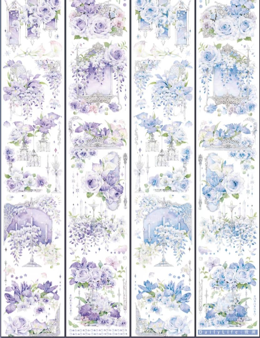 切売 789★ 海外 マスキングテープ マステ PET 装飾 花 贝壳光