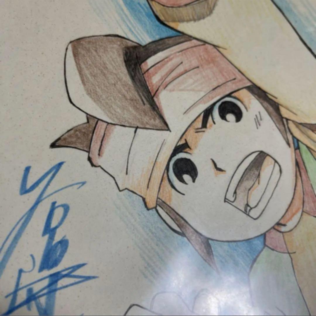 作画監督 谷口守泰 直筆サイン イラスト付 色紙 原画