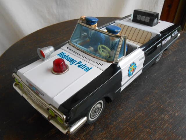 傑作!!★超希少！寺井商店 ダイヤ DAIYA パトカー 大型 ブリキ 玩具