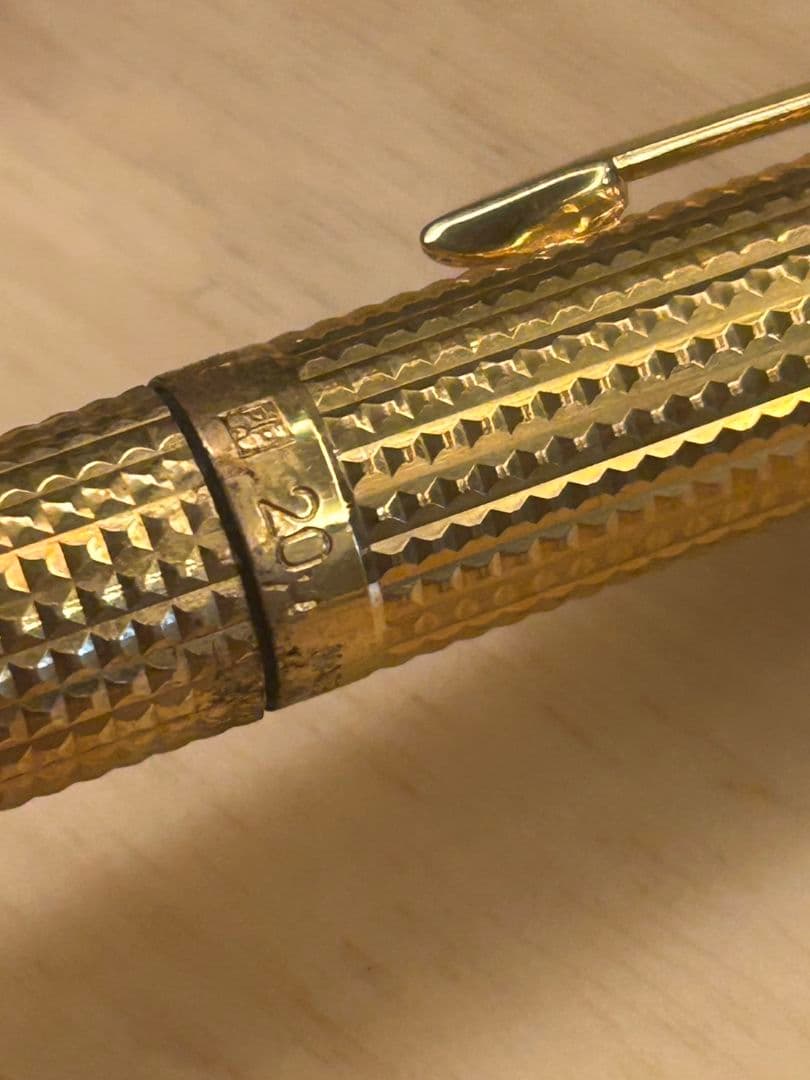 14K PARKER パーカー　ゴールド 万年筆 ダイヤモンドカット フランス製