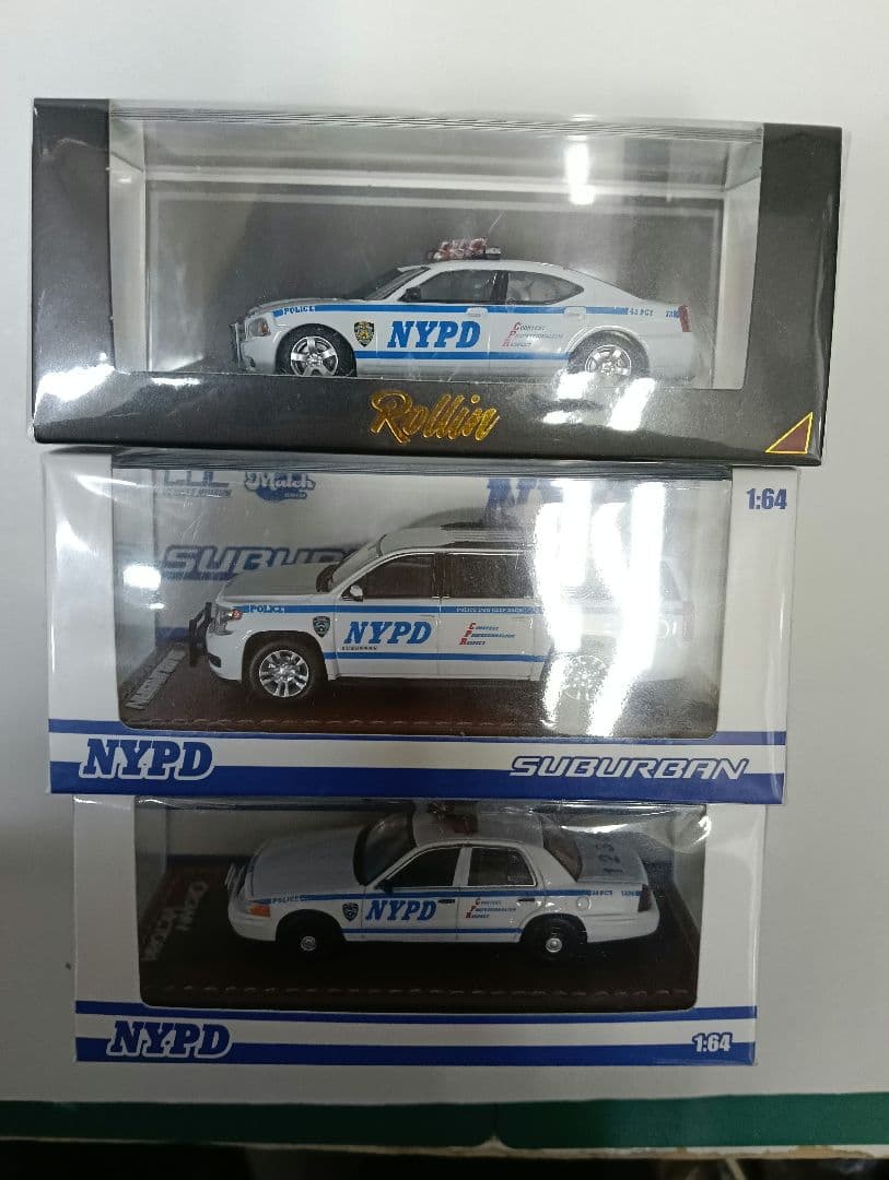 NYPD ダイキャストミニカー 3台セット 1/64