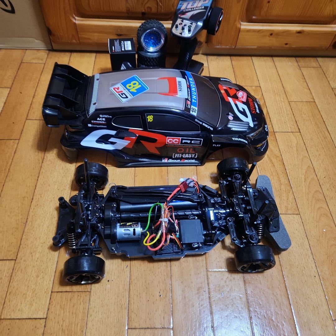 タミヤ ドリフト ラジコン フルセット　TT01 黒　ラリー　ボディ　　tt02