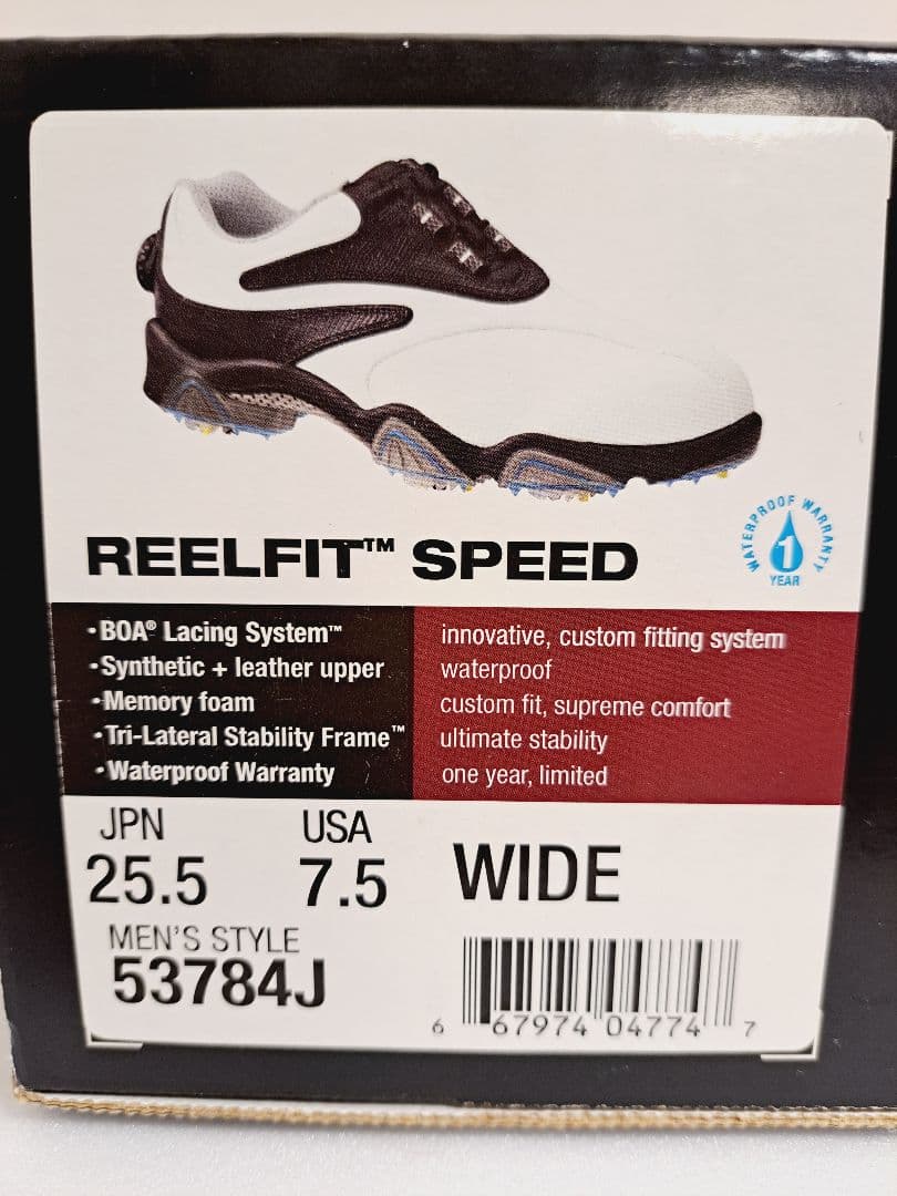 【新品箱付き】FootJoy フットジョイ/リールフィットスピード/25.5cm