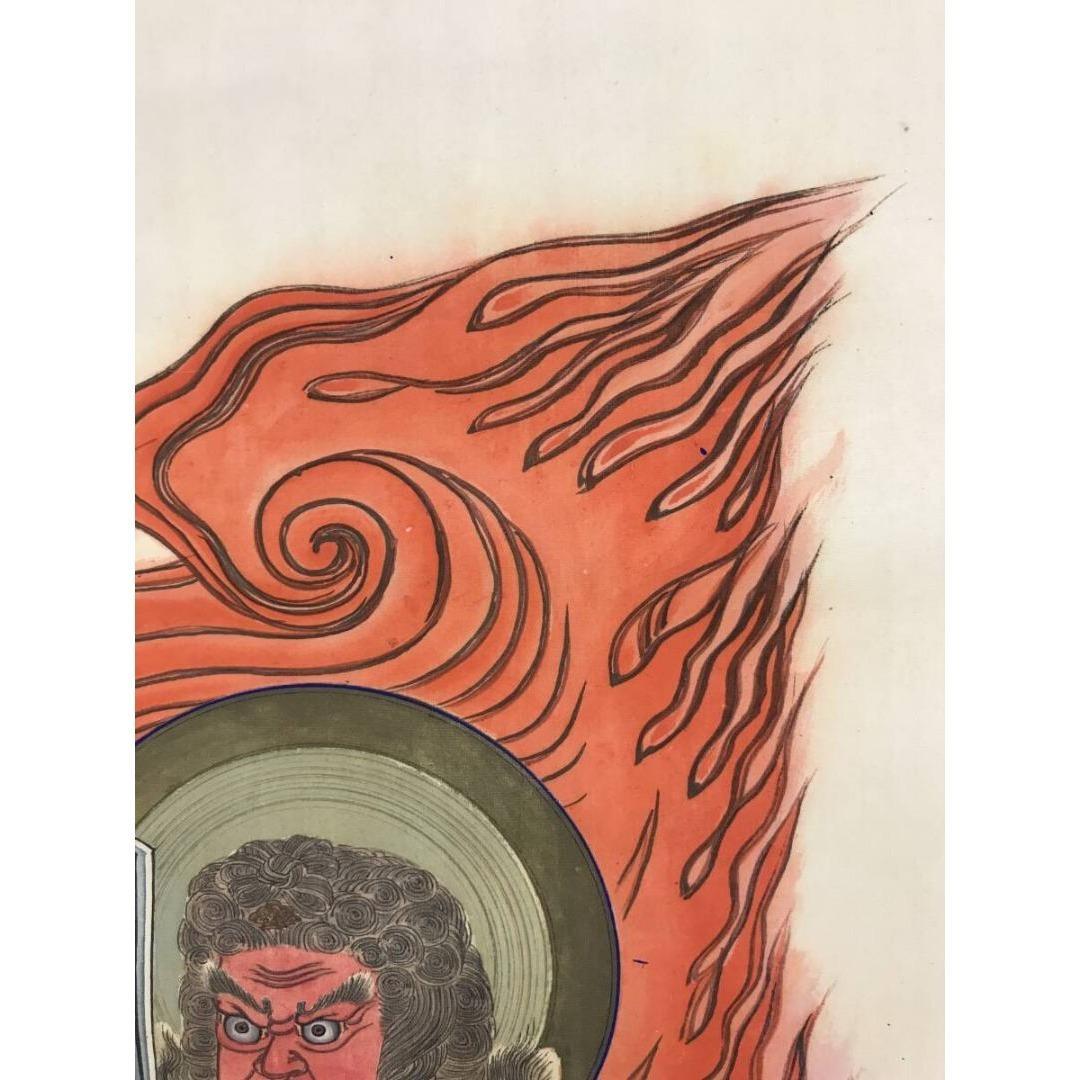 真作/作者不詳/不動明王/仏掛軸/掛軸☆宝船☆AK-228