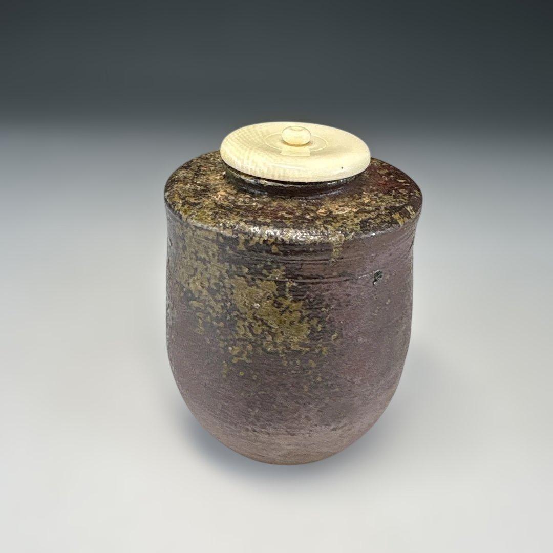 【茶道具】森本丹山造　丹波焼　肩衝茶入（共箱）★送料込★