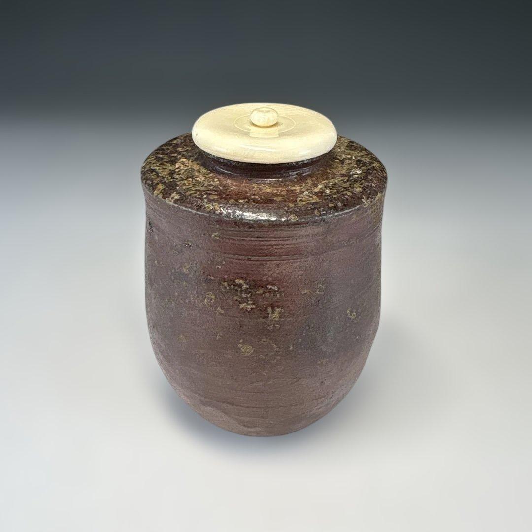 【茶道具】森本丹山造　丹波焼　肩衝茶入（共箱）★送料込★