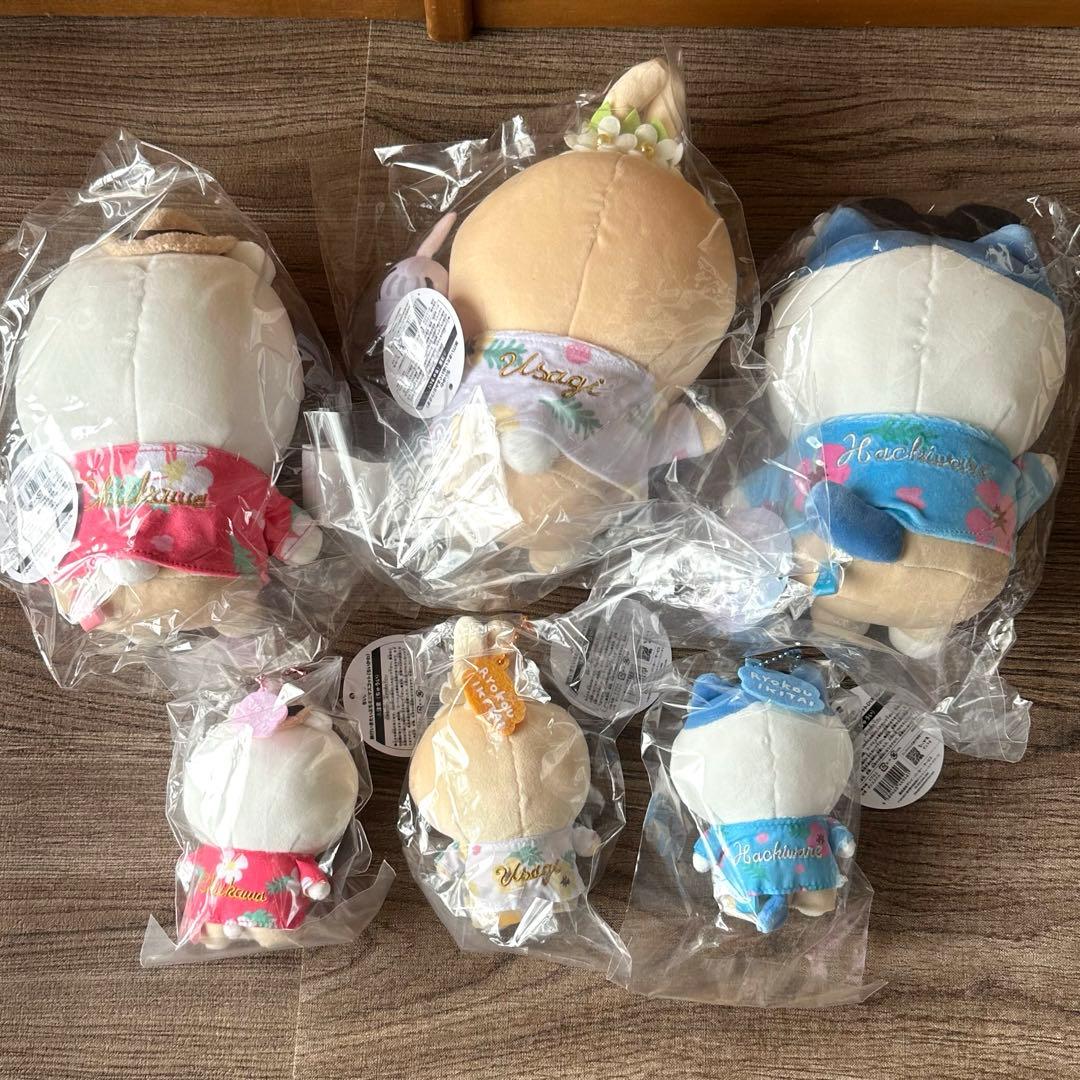 ちいかわ 旅行いきたい ぬいぐるみ マスコット 6点セット ハチワレ うさぎ