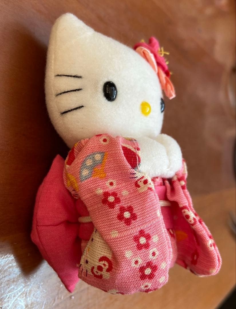 京都限定　ハローキティ 着物 ぬいぐるみ キーホルダー　ご当地キティ　レア