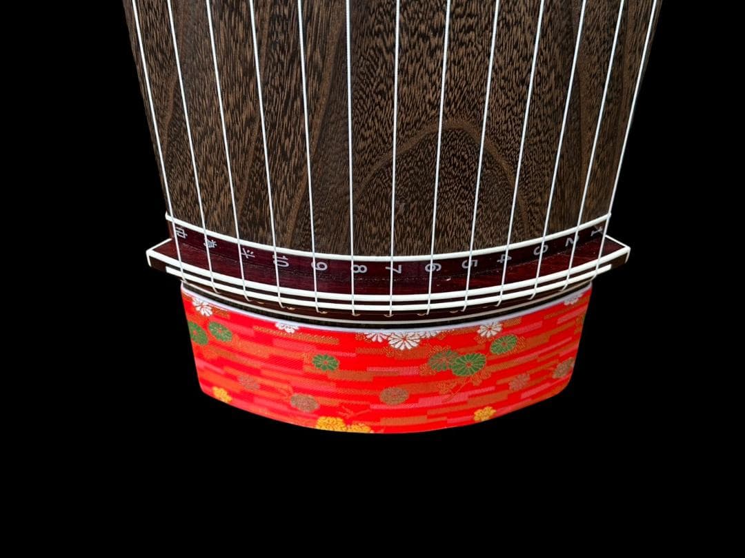 送料込 お琴 爪 琴柱 蒔絵 文化琴 和楽器 弦楽器 13弦 伝統楽器 カバー付