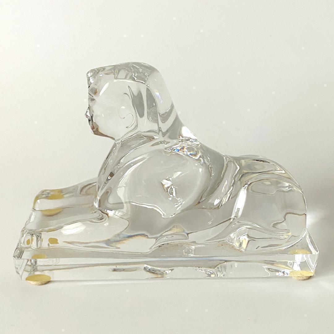 【バカラ】動物 スフィンクス 置物 インテリア 美品★幸運　魔除け3