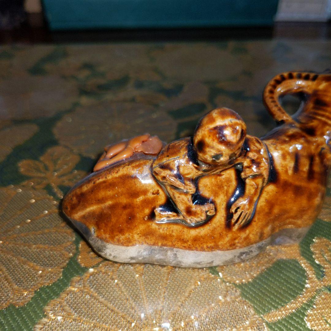 【最終価格】中国　水牛図水滴　蝋印付