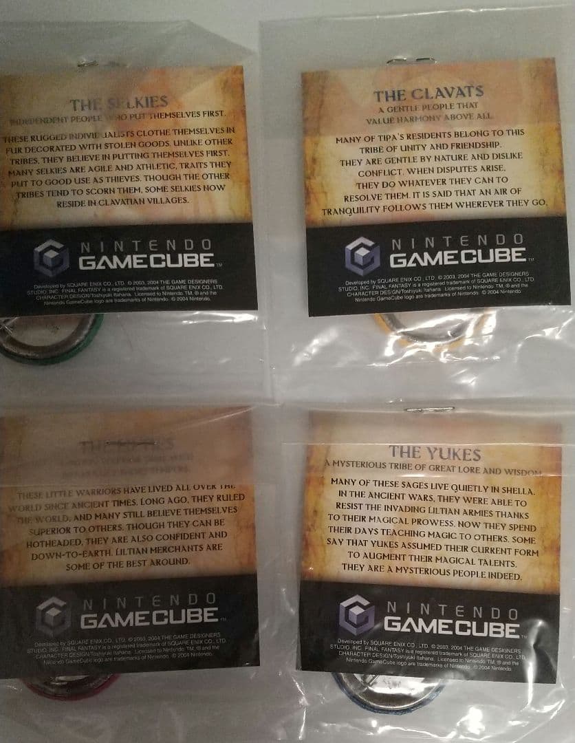 【非売品 海外版特典】ファイナルファンタジークリスタルクロニクル種族バッジ4種