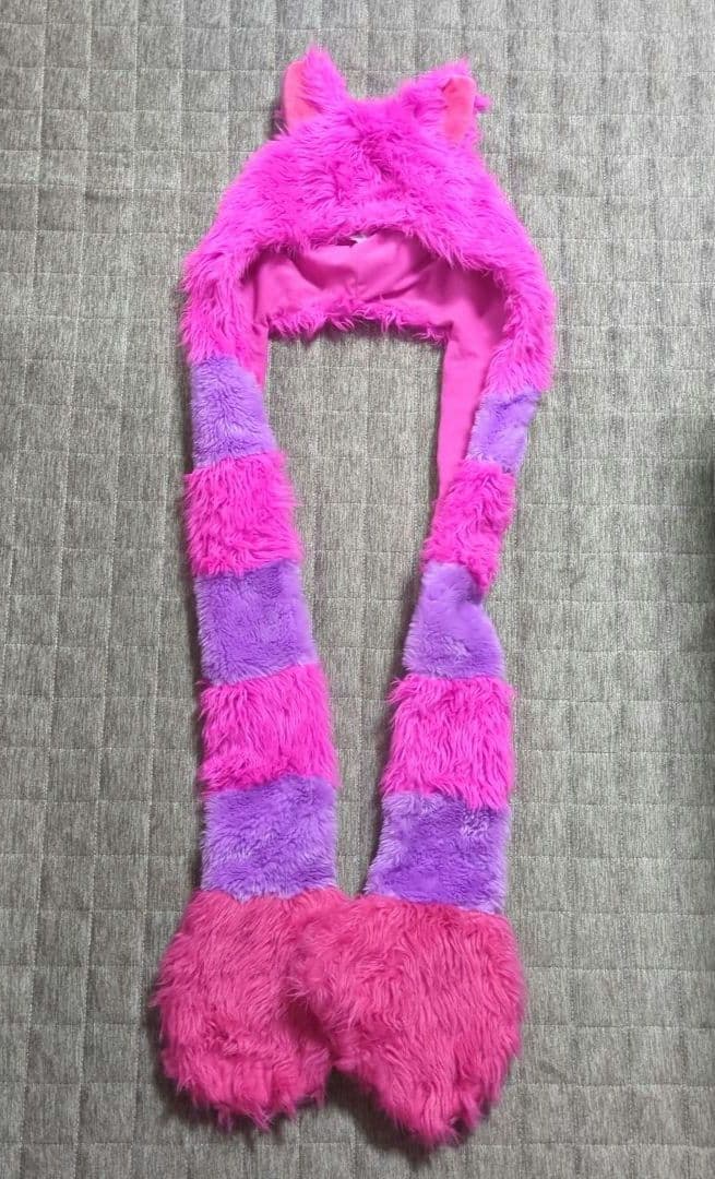 チェシャ猫　ファンキャップマフラー　ディズニーリゾート