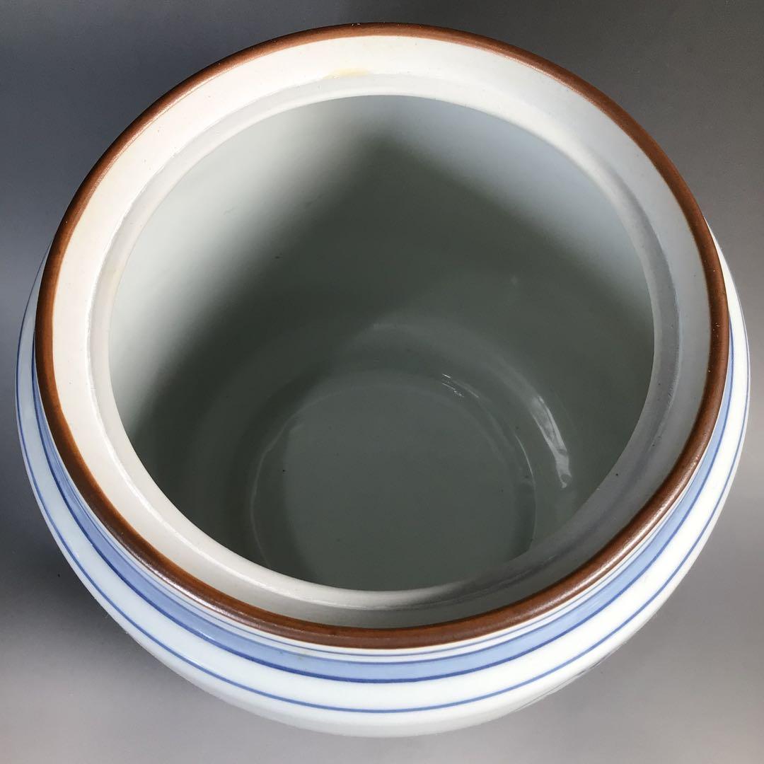 Ｎ１３１　皆具　『千古窯造』『染付花丸文』『水指　建水　蓋置　杓立』　共箱