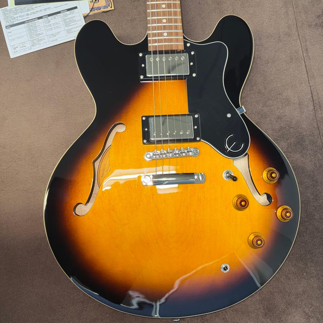 Epiphone DOT vintage Sunburst ほぼ新品です