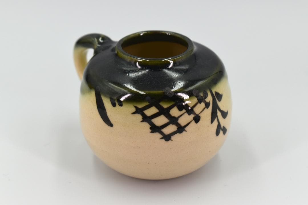 【真作保証】平安吉峯窯 浅見与し三作 四滴茶入 共箱付 京焼 茶道具 茶入れ