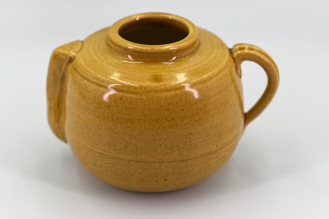 【真作保証】平安吉峯窯 浅見与し三作 四滴茶入 共箱付 京焼 茶道具 茶入れ