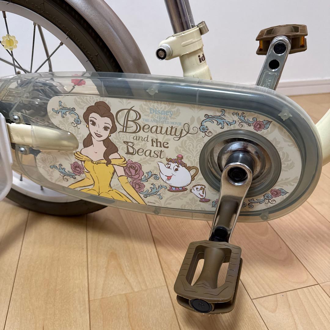 ラプンシェル　自転車　プリンセス　美女と野獣　ベル　16インチ　補助輪あり