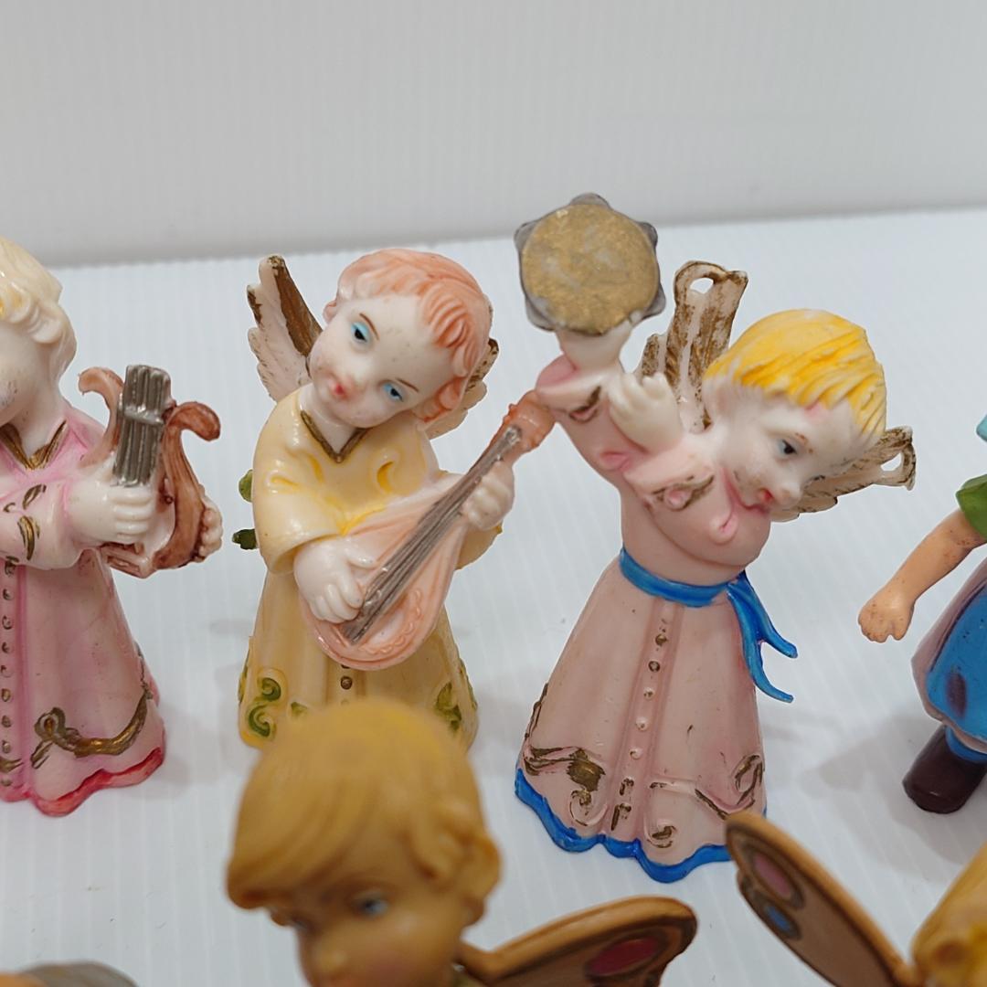 アンティーク調 エンジェル 天使 他 13体 イタリア製 クリスマス 音楽隊