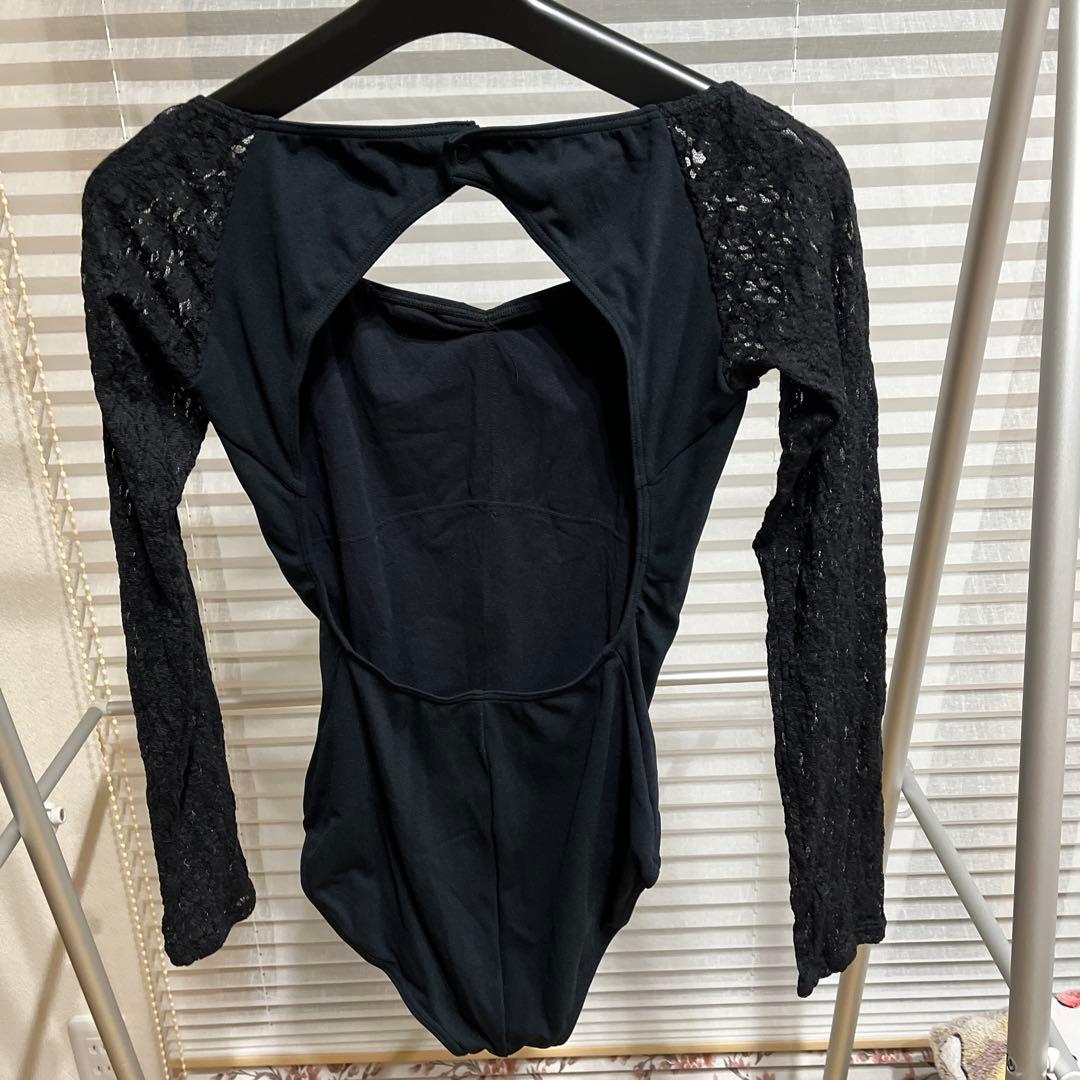 レーススリーブ ブラックレオタード Mサイズ 数年前に購入未使用クロゼットで保管