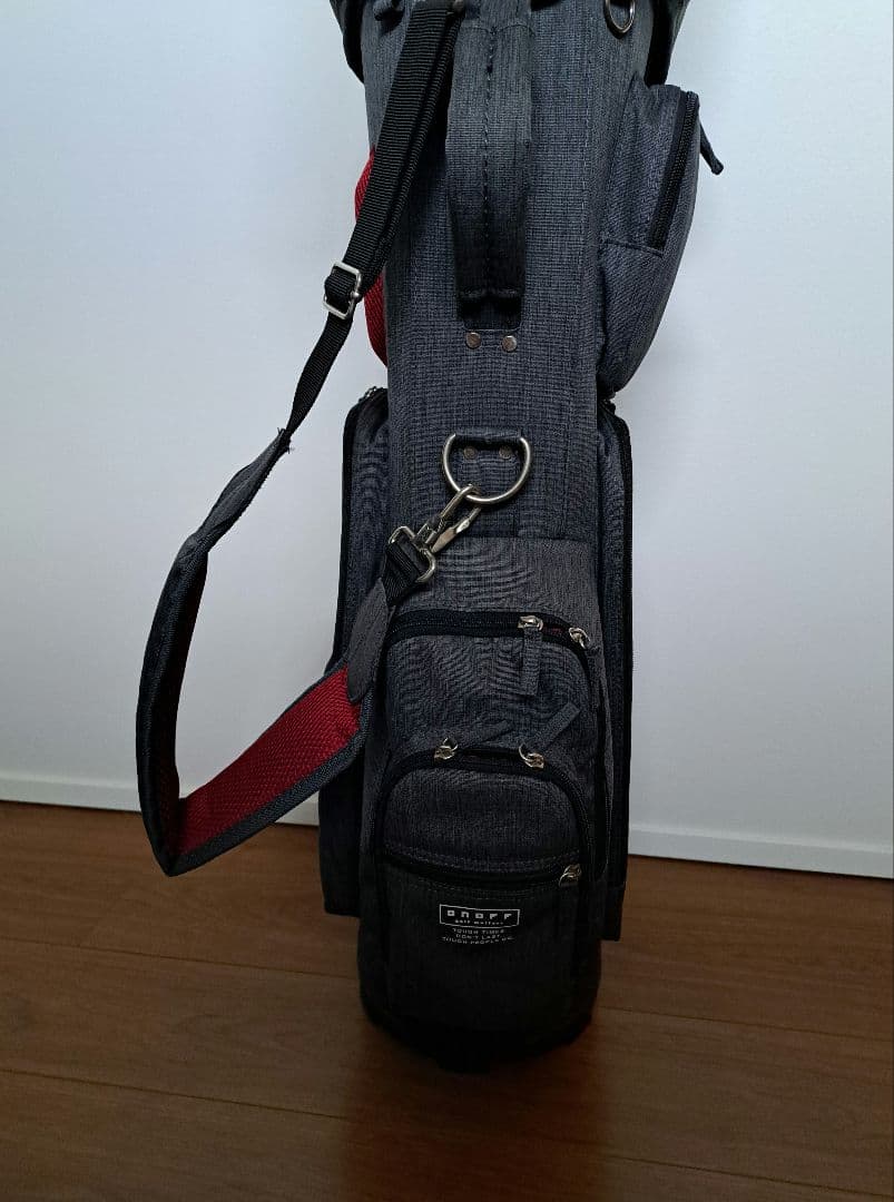 美品　ONOFF オノフ キャディバッグ 杢 （モク） グレー