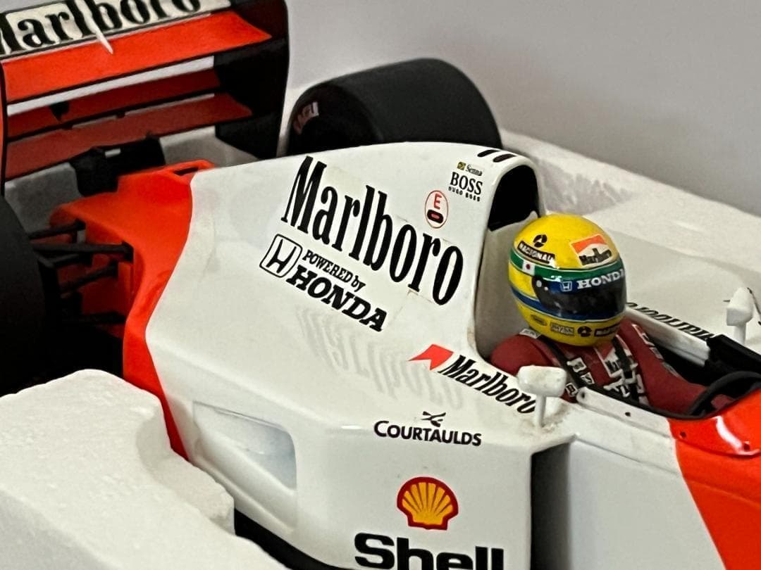 ミニチャンプス 1/18 McLaren Honda MP4/7 A.セナ 難有