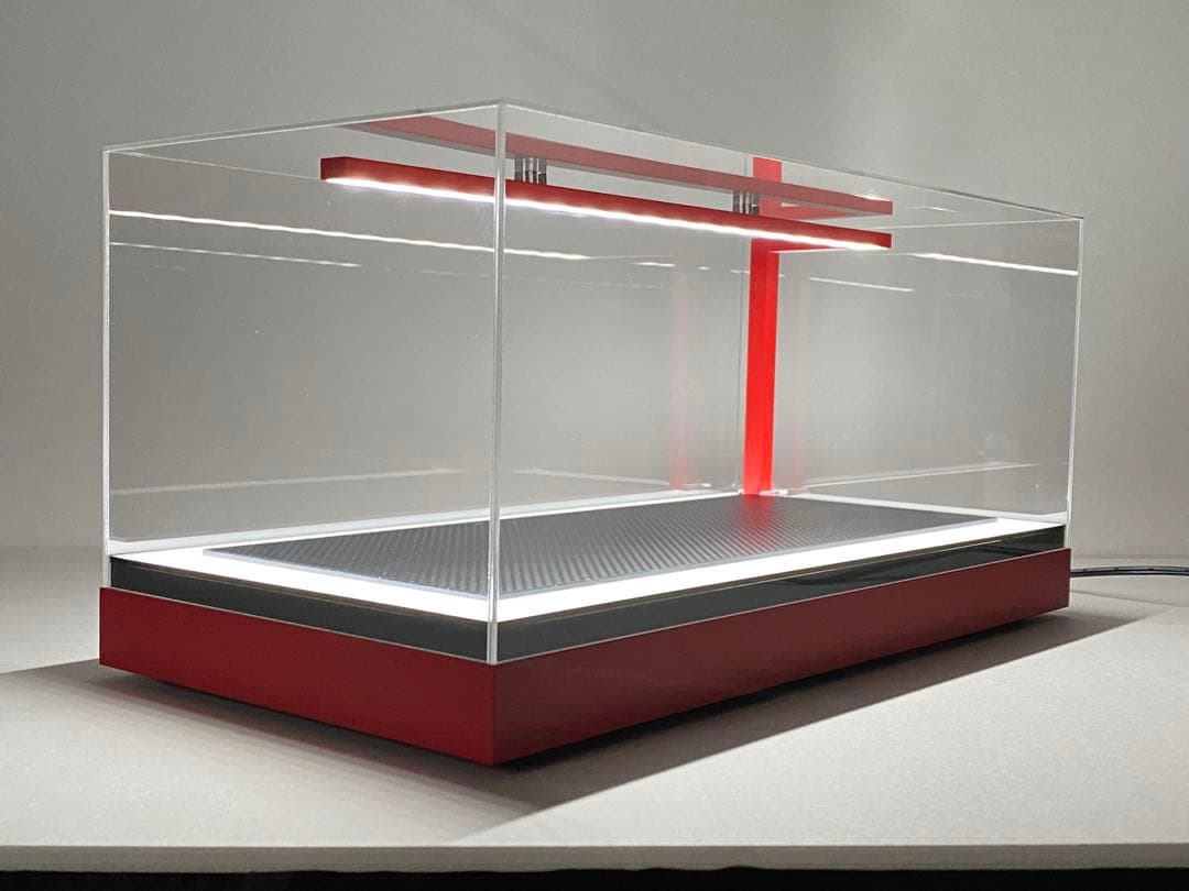 1/18 フェラーリ LED照明付ディスプレイケース【半艶ブライトレッド】