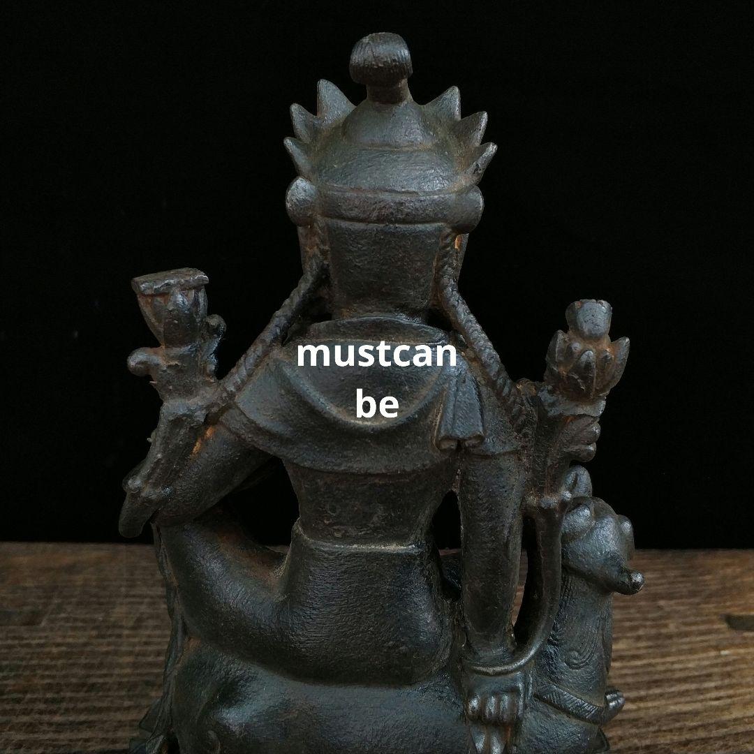 鉄器 仏像 文殊菩薩 茶室 仏堂 書斎 工芸品 置物