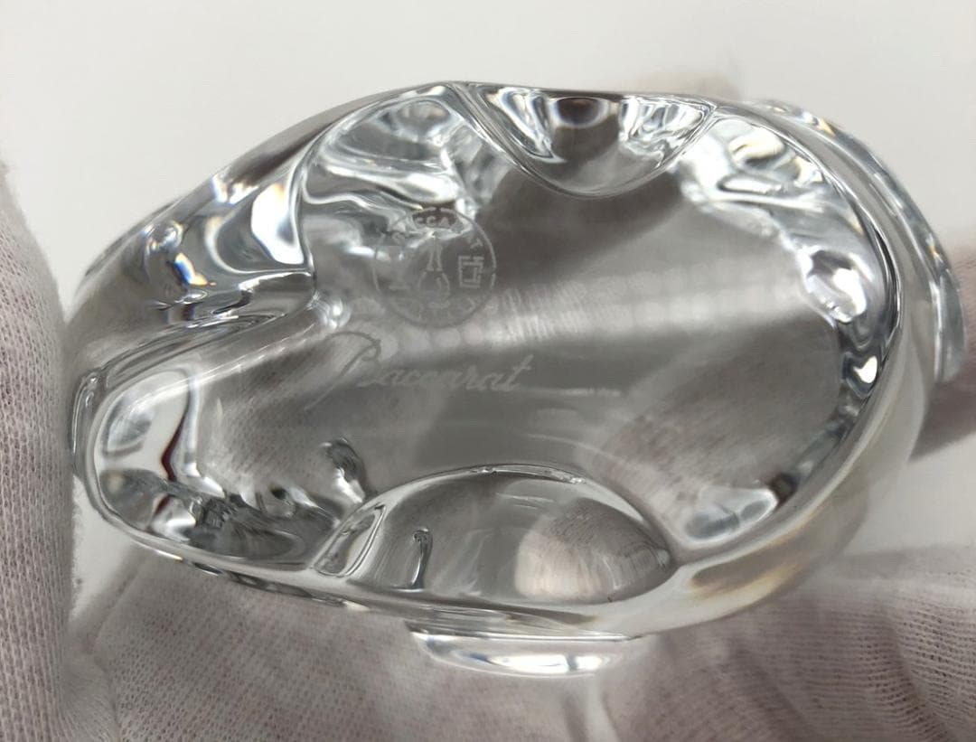 R バカラ　Baccarat クリスタルガラス 象の置物