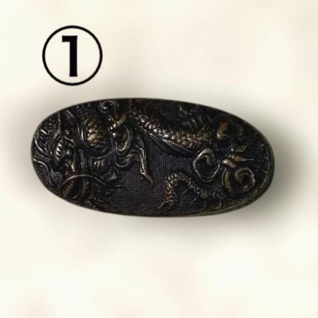 B-80 頭 3個セット　武具　刀装具　骨董品　時代物　日本　美術品　工芸品