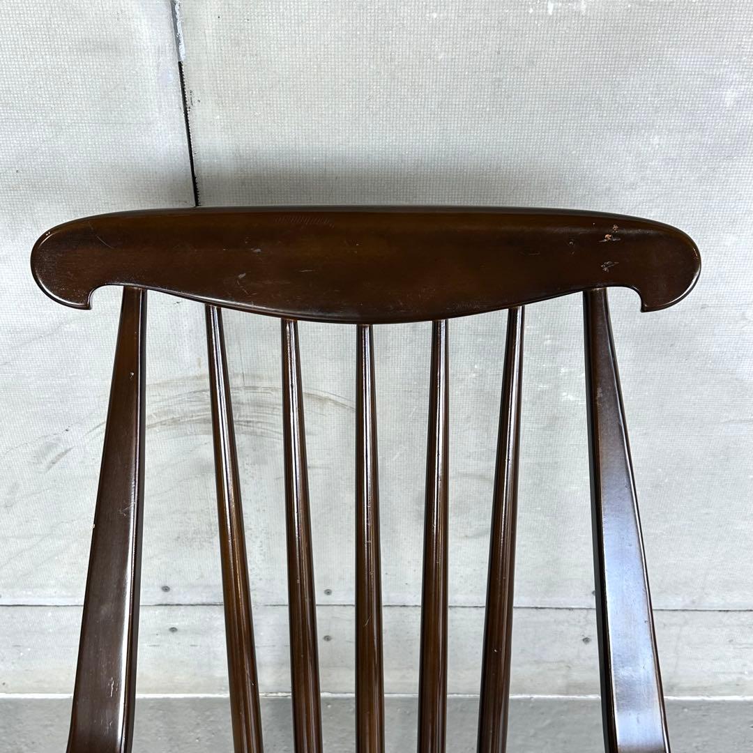 ★古家具ビンテージ★鳥取家具 木製フレーム ロッキングチェア ミッドセンチュリー