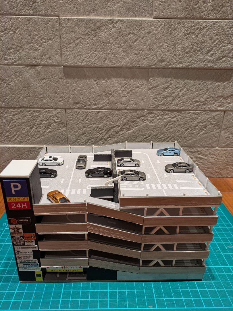 Nゲージ　自作ストラクチャー　立体駐車場